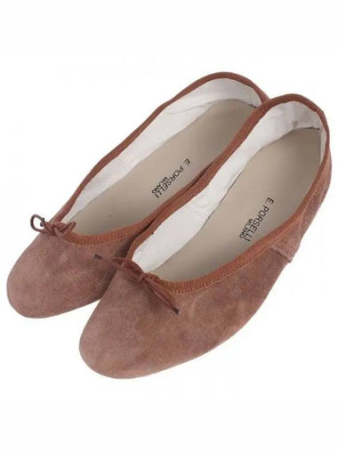 Women s leather flat shoes brown suede PO DS C11 1120725 - PORSELLI - BALAAN 1