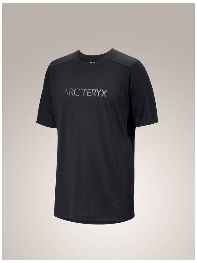 Ionia Merino Arc'word Logo Wool Short Sleeve T-Shirt Black - ARC'TERYX - BALAAN 2