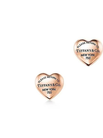 Return to Tiffany full heart earrings rose gold 73341124 - TIFFANY & CO. - BALAAN 1