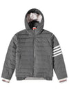 Poly Twill Down Filled 4-Bar Ski Padding Grey - THOM BROWNE - BALAAN 3