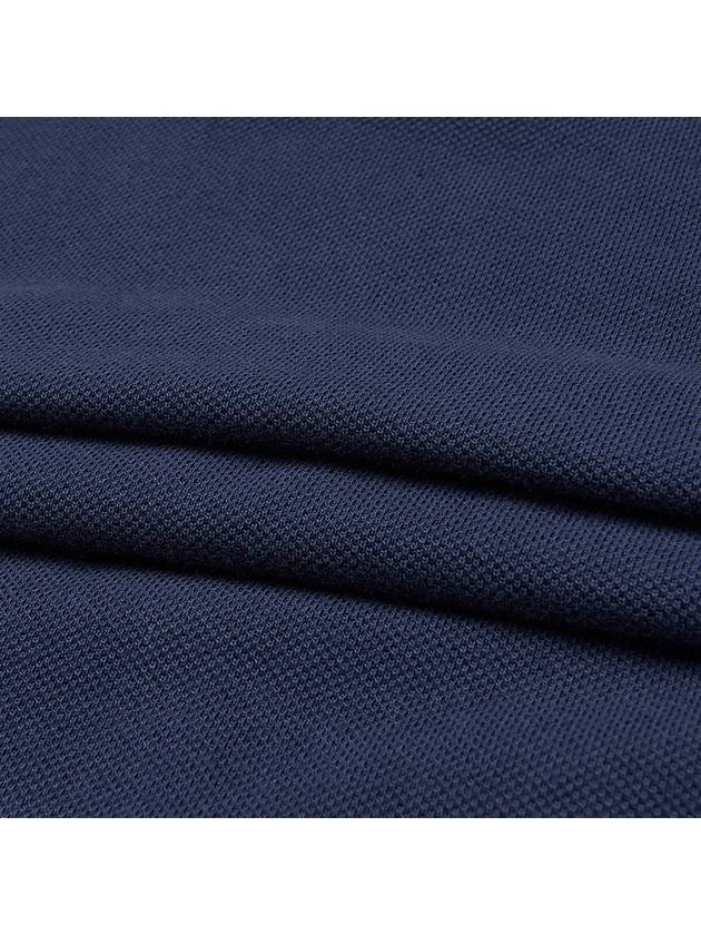 Fox Head Patch Cotton Polo Shirt Blue - MAISON KITSUNE - BALAAN 9