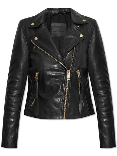 AllSaints Leather Jacket Dalby, Women's, Black - ALLSAINTS - BALAAN 1