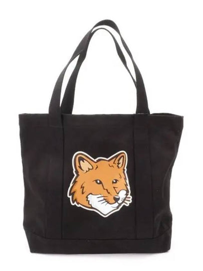 Fox Head Print Tote Bag Black - MAISON KITSUNE - BALAAN 2