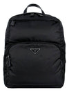 Triangle Logo Re-Nylon Backpack Black - PRADA - BALAAN 2