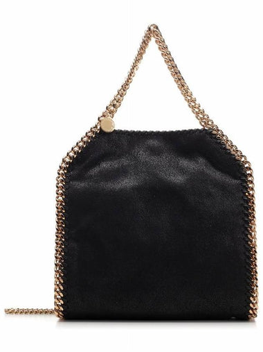 gold-plated Falabella mini tote bag black - STELLA MCCARTNEY - BALAAN 1