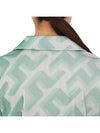 Women's Solange 3D Lip Monogram Short Sleeve PK Shirt Green - J.LINDEBERG - BALAAN 8