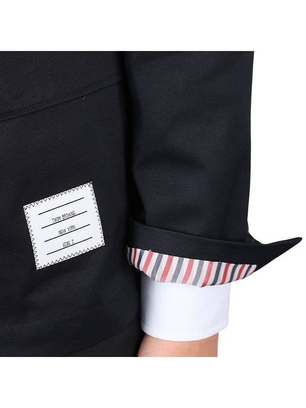 4 Bar Armband Cotton Blazer Jacket Navy - THOM BROWNE - BALAAN 9