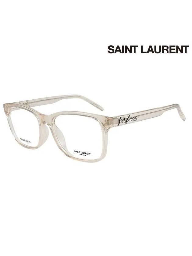 Eyewear Square Acetate Eyeglasses Beige - SAINT LAURENT - BALAAN 2