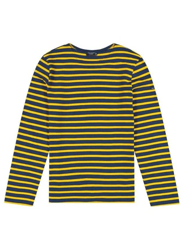 Minquiers Modern Stripe Long Sleeve T-Shirt Yellow - SAINT JAMES - BALAAN 3