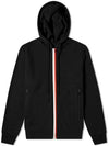 Men's Lining Logo Patch Hooded Zip-up Black - MONCLER - BALAAN 1