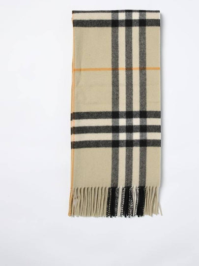 Wide Check Cashmere Scarf Beige - BURBERRY - BALAAN 2