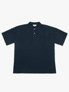 Bold Fox Head Patch Oversized Polo Shirt Navy - MAISON KITSUNE - BALAAN 2