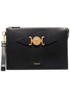 Medusa Logo Leather Clutch Bag Black - VERSACE - BALAAN 2