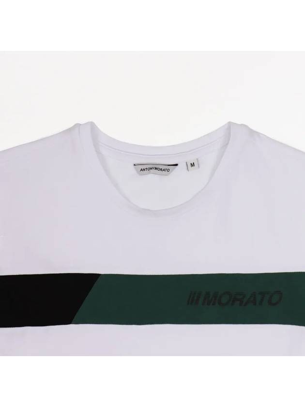 Round neck white short sleeve t-shirt STEE123 - IKALOOOK - BALAAN 3