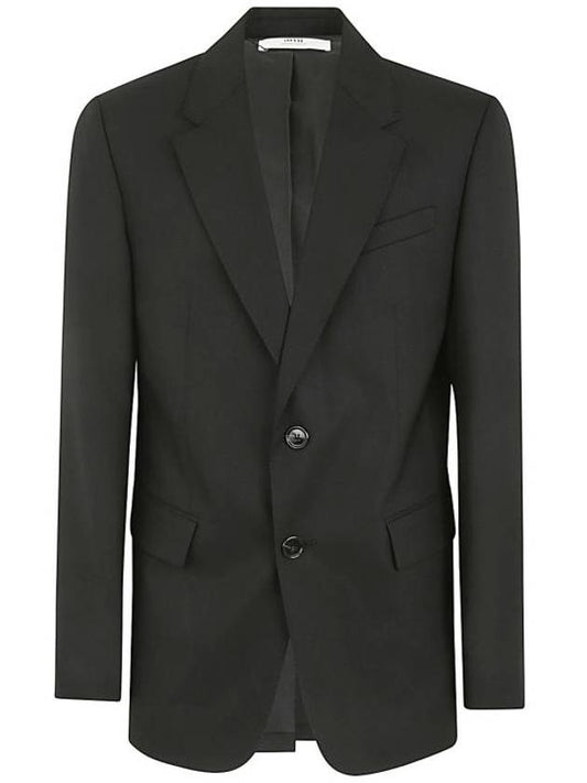Two Button Wool Blazer Jacket Black - AMI - BALAAN 1