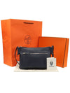 Blue Nuit Clemence leather silver Ultrapla PM shoulder bag D engraved - HERMES - BALAAN 2