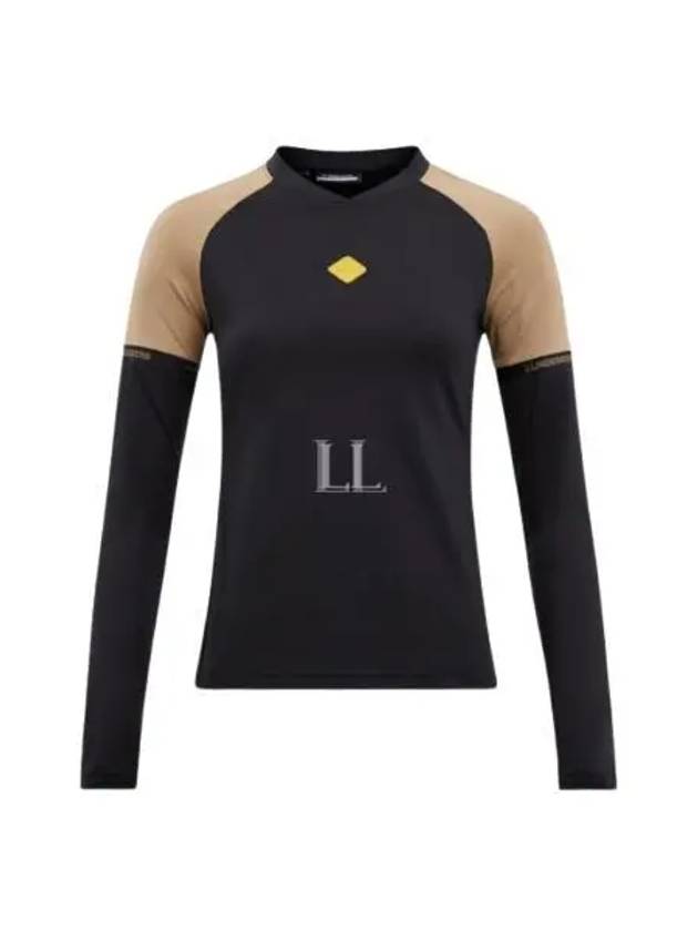 Sienna Slim Fit Long Sleeve T-Shirt Black - J.LINDEBERG - BALAAN 2