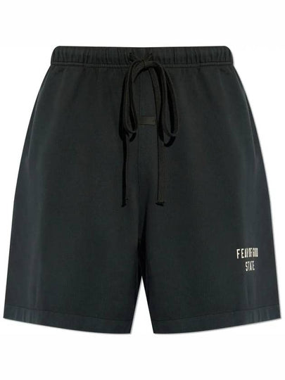 Heavy Jersey Soccer Shorts Black - FEAR OF GOD - BALAAN 2