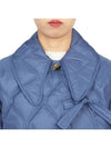 Women s Ripstop Quilted Asymmetrical Padding Gray Blue - GANNI - BALAAN 10