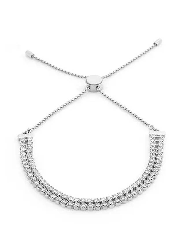 Matrix Tennis Round Cut Rhodium Plated Bracelet Silver - SWAROVSKI - BALAAN 2