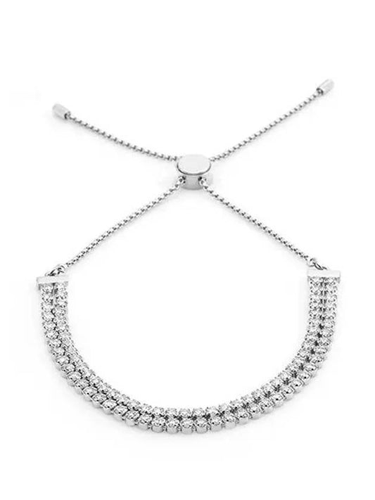 Matrix Tennis Round Cut Rhodium Plated Bracelet Silver - SWAROVSKI - BALAAN 2