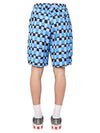 Check Print Bermuda Shorts Blue - MARNI - BALAAN 5