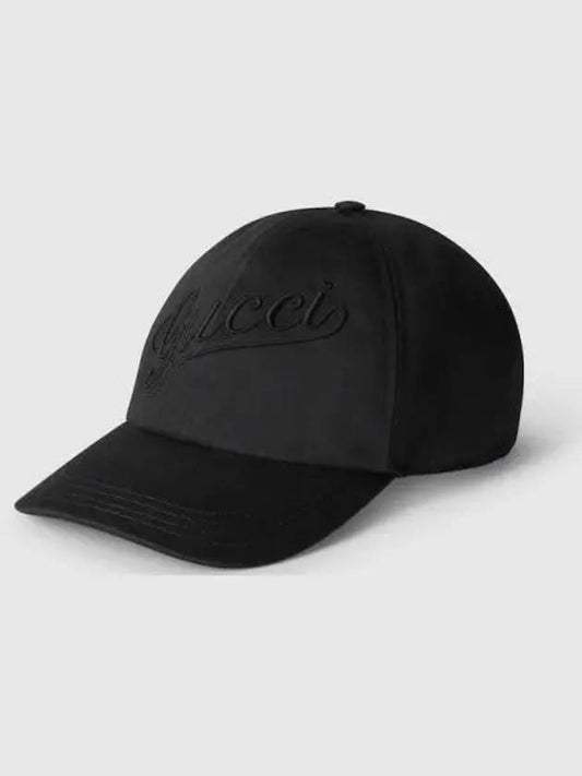 Embroidered Cotton Base Ball Cap Black - GUCCI - BALAAN 2