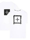 Stencil Two Logo Short Sleeve T-Shirt White - STONE ISLAND - BALAAN 2