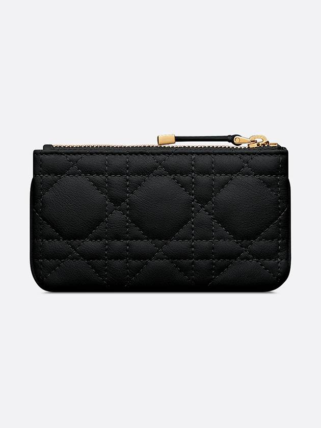 Caro Myrte Zipper Key Case Card Wallet Black - DIOR - BALAAN 5