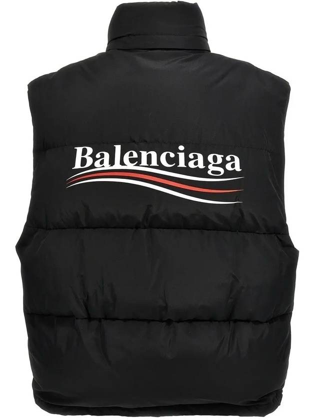 Cocoon Logo Print Padded Vest Black - BALENCIAGA - BALAAN 3