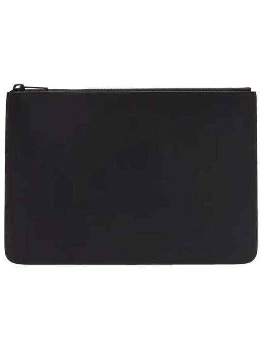 Maison Margiela Signature 4 Bar Stitch Logo All Black Smooth Leather Clutch Bag - MAISON MARGIELA - BALAAN 2