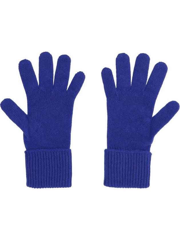 Embroidered EKD Gloves Blue - BURBERRY - BALAAN 4