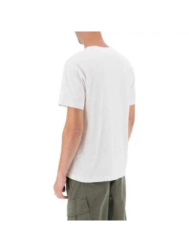 Logo Patch Short Sleeves T-Shirt White - STONE ISLAND - BALAAN 4