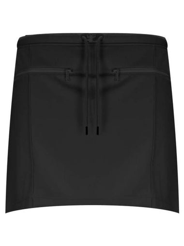 Short Cotton A-Line Skirt Black - COURREGES - BALAAN 1