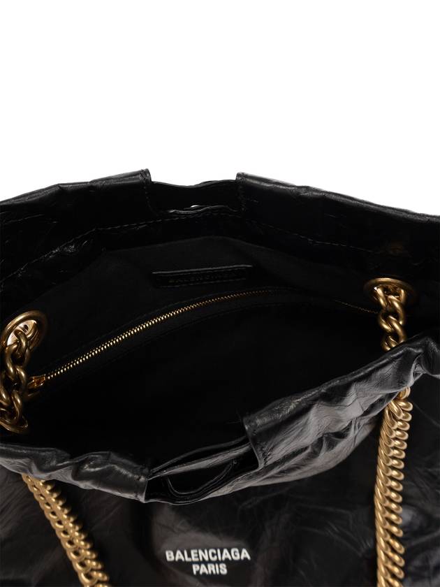 Crush Small Leather Shoulder Bag Black - BALENCIAGA - BALAAN 6