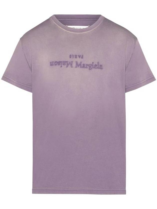 Reverse Logo Short Sleeve T-Shirt Washed Purple - MAISON MARGIELA - BALAAN 1