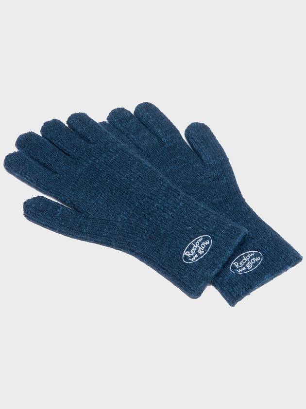 KNIT LOGO GLOVE BLUE - RECLOW - BALAAN 2