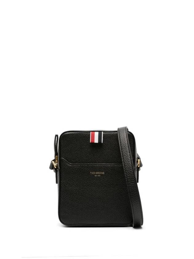 4 Bar Vertical Leather Camera Cross Bag Black - THOM BROWNE - BALAAN 1