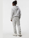 Alpha Logo Print Track Pants Light Grey Melange - J.LINDEBERG - BALAAN 4