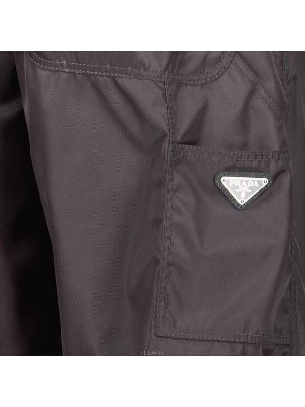 Triangle Logo Re-Nylon Straight Pants Grey - PRADA - BALAAN 3