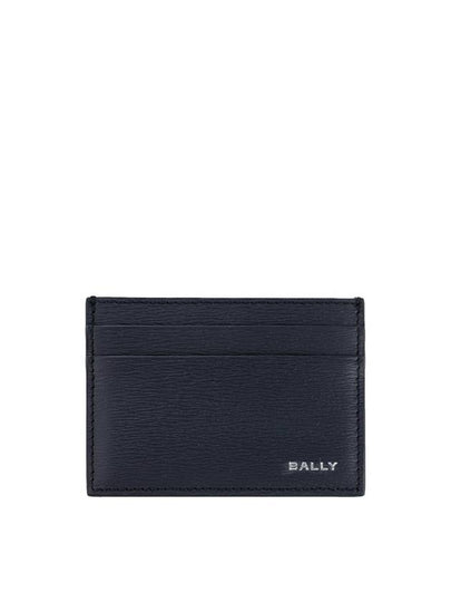 Logo Leather Card Wallet Navy - BALLY - BALAAN 2