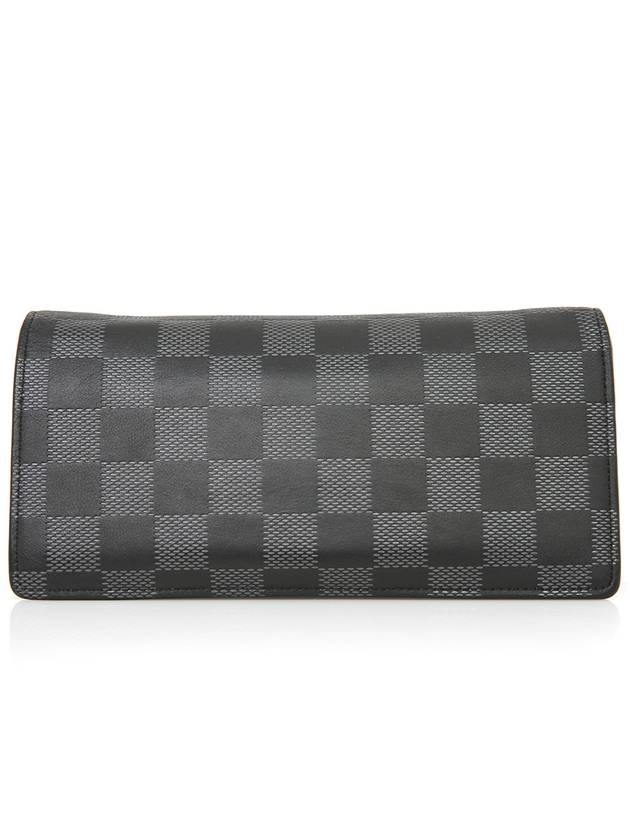 Damier Infini Onyx Brazza Long Wallet Black N60193 - LOUIS VUITTON - BALAAN 3