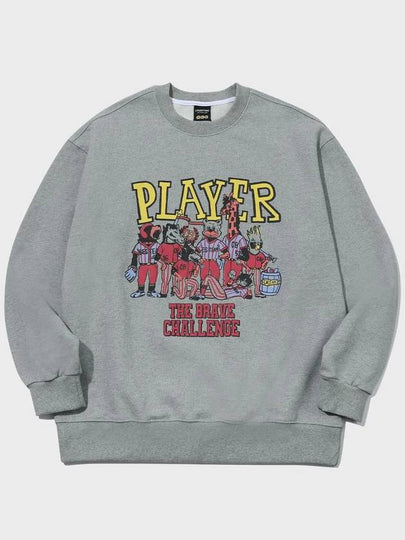 Player Vintage Sweatshirt Sweatshirt Gray - CPGN STUDIO - BALAAN 2