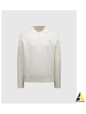 TRAVISMATHEW Men s Long Sleeve Collar Sweater Ivory - TRAVIS SCOTT - BALAAN 1