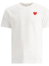 Play Red Heart Waffen Short Sleeve T-Shirt White P1 T108 2 - COMME DES GARCONS - BALAAN 2