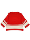 Valentino Women's ALine Cotton Sweater Red White A0908 1104 1113 - RED VALENTINO - BALAAN 2