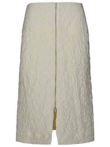 Midi Skirt J02MA0174 J20138102 White - JIL SANDER - BALAAN 1