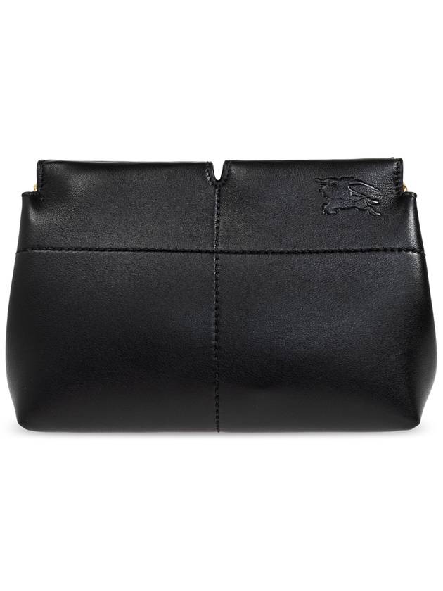 Snip Chain Leather Clutch Bag Black - BURBERRY - BALAAN 4