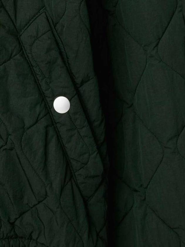 Quilted Zip-Up Bomber Jacket Green - BURBERRY - BALAAN 3