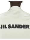 Men's Black Back Logo Waterproof Coach Jacket White - JIL SANDER - BALAAN 7